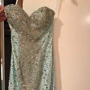 Strapless sequin mermaid dress size 0